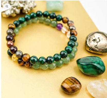 Money Magnet - 9 Chakra Natural Stone Bracelet by CasaFizz